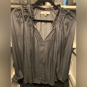 Loft long sleeve blouse in dark grey